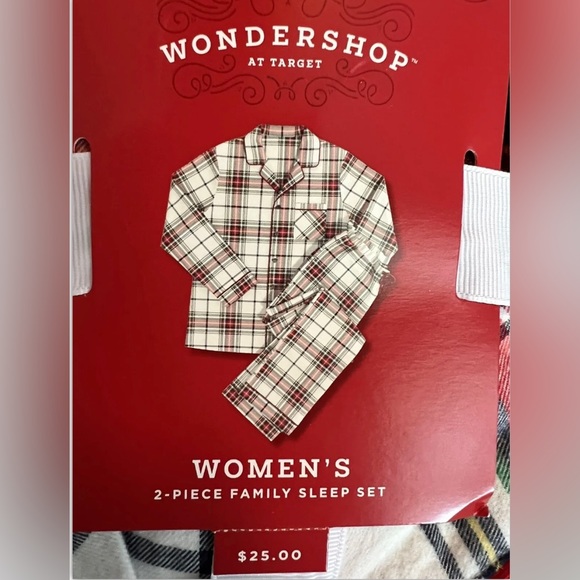 COPY XL - Women's Red/White Tartan Flannel Pajama Set ~ Wondershop W89R6 - Picture 3 of 6